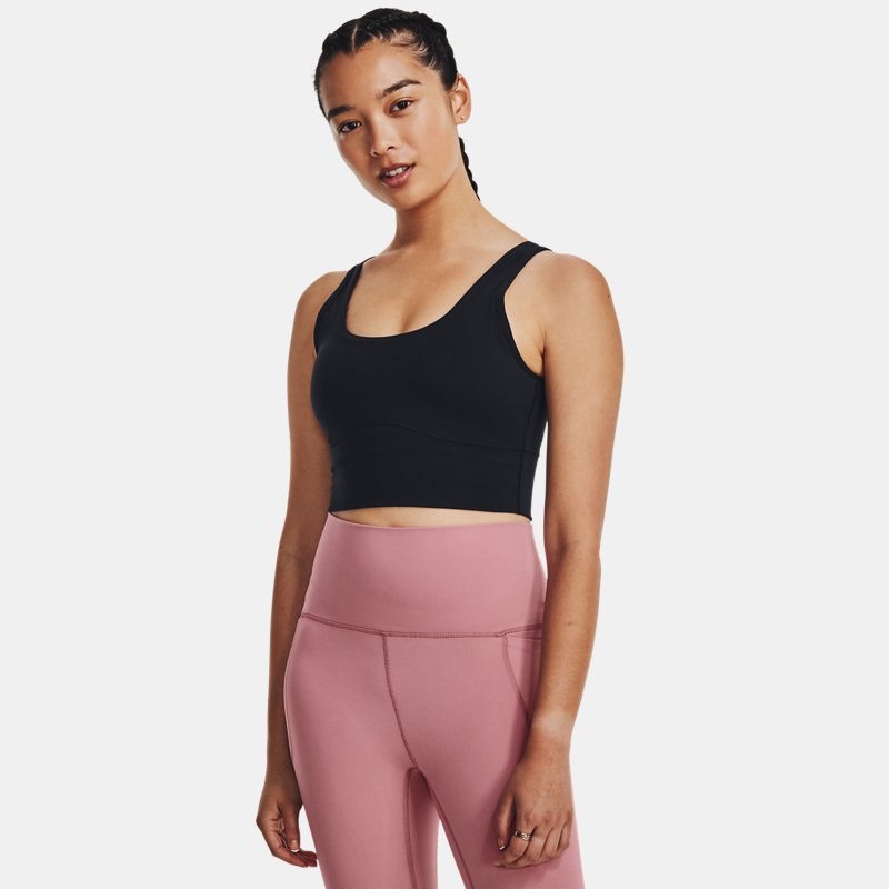 Women's Under Armour Meridian Fitted Crop Tank Black / Black XS